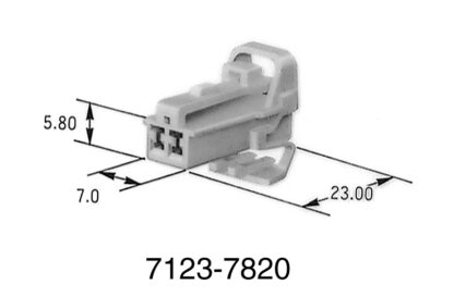 SAA Blinker Mirror Cover 2 pin Connector (Body Side)